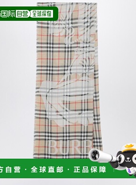 1h可退 潮奢 Burberry 巴宝莉 女士 EKD 格纹羊毛真丝围巾 811790