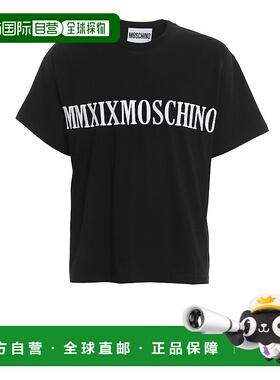 1h可退 MOSCHINO 男士T恤 70452401555 AW2019 黑色 Logo embroid