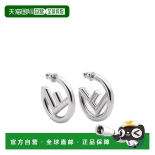 FENDI 女士耳饰 8AK625B08F1FN6 AW2025 ORECCHINI 银色耳环