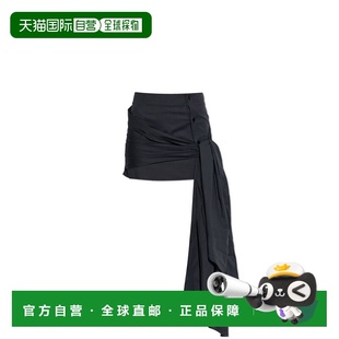 1h可退 潮奢 The Attico 女士 黑色 Shiny Satin 短裙 260WCR0015