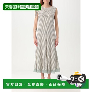 花色 FENDI SS2025 FDD301AUOLF08QQ 白色丝绸连衣裙 女士连衣裙