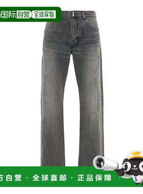 GIVENCHY 男士牛仔裤  CO黑色直筒裤 BM50UY5YAG001