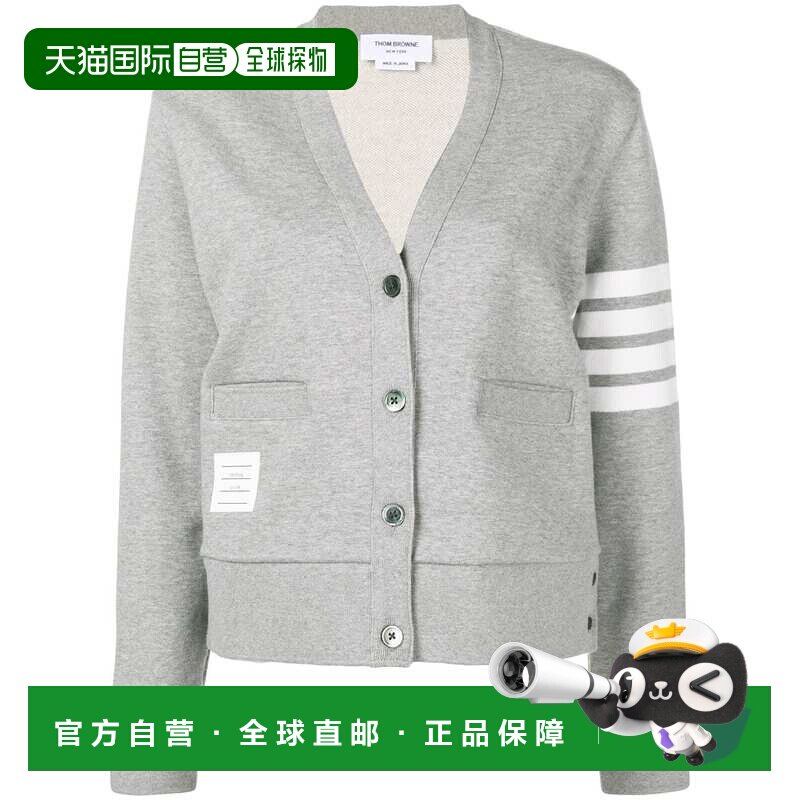 1h可退 THOM BROWNE 女士针织毛衣 FJT069A00535055 CO 灰色开衫
