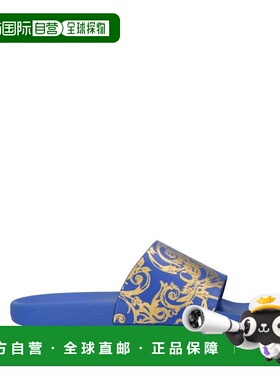 1h可退 潮奢 versace 范思哲 男士 Slides 便鞋 blue蓝色 舒适时