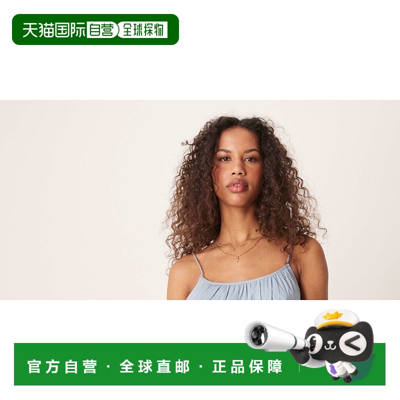 1小时内可退 潮奢 ASOS 女士 设计皱褶层叠迷你蓝色连衣裙(smoky)