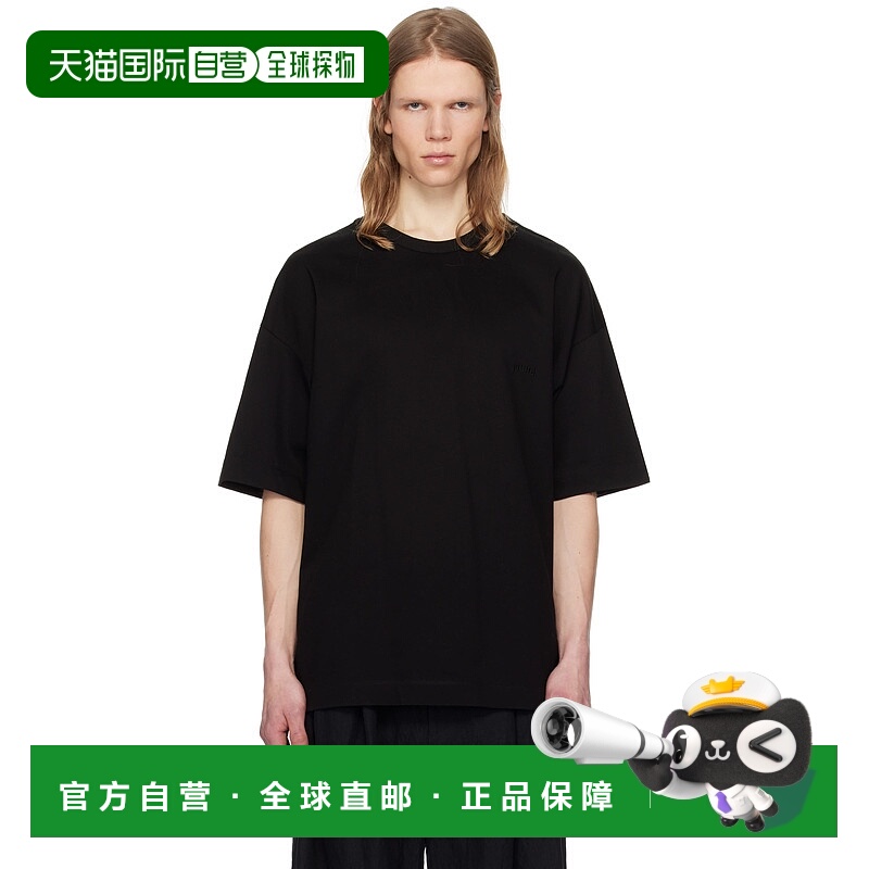 1h可退 潮奢 Juun.J 男士 黑色 Language Graphic Semi-Over Fit