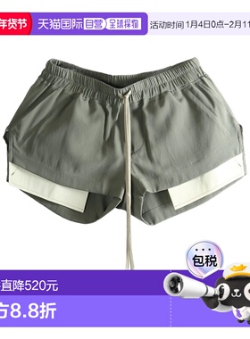 RICK OWENS 女士短裤 RP01F6316CC35 SS2026 灰色 抽绳短裤