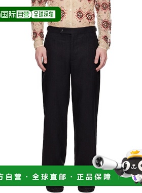 1h可退 潮奢 Bode 男士 黑色 Linen Suiting 长裤 MRBT000002