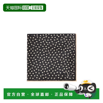 VALENTINO 女士围巾 WEX002TTR9RA SS2025 黑色 CHEZ 丝巾方巾