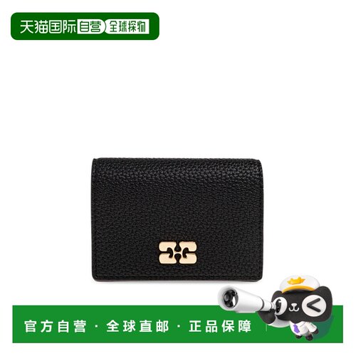 GANNI 女士卡包 A73045898099 SS2026 黑色 Eco leather wallet