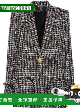 BALMAIN 女士西服 DF1SE096XJ24EAH SS2025 黑色外套西装