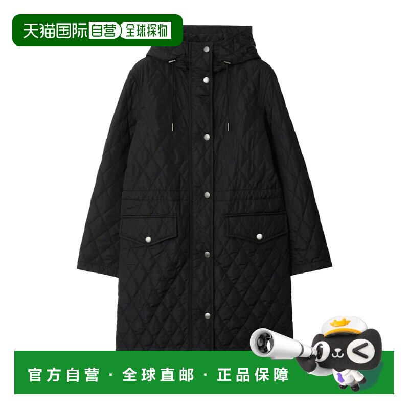 1h可退 BURBERRY 女士外套 81103251 SS2026 黑色 绗缝棉服夹克