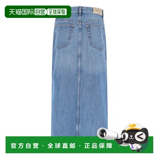 潮奢 蓝色开衩牛仔半身裙 Givenchy 女士 BW40Z951 纪梵希 1h可退