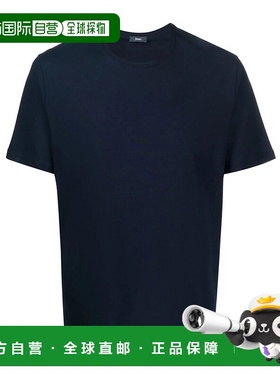 HERNO 男士T恤 JG000166U520059200BLU CO 蓝色 圆领短袖T恤