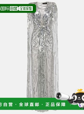 潮奢 Jenny Packham 女士 Gold-Rush 珠片酒会礼服