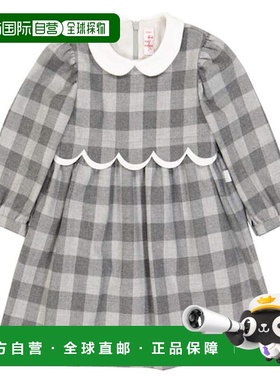 1h可退 潮奢 il gufo 婴儿 格纹连衣裙童装 grey灰色 舒适时尚