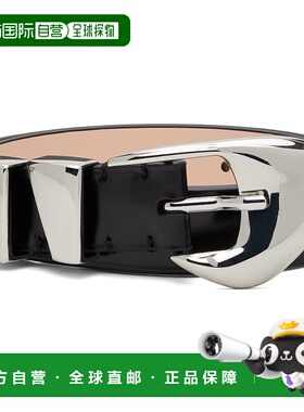 1h可退 潮奢 BY FAR 女士 黑色 Moore Semi Patent Leather 腰带