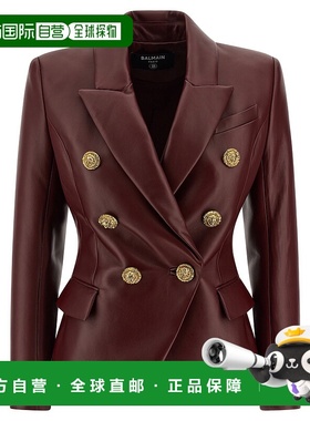 BALMAIN 女士西服 FF0SG187LC623AR CO 红色 Leather blazer西装