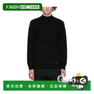 WE11DONE 男士针织毛衣 WDKT122653UBK SS2022 黑色 徽标毛衣
