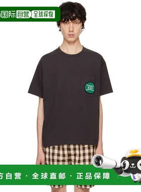 1h可退 潮奢 Bode 男士 黑色 Game Point Pocket T 恤 MRF24CS056