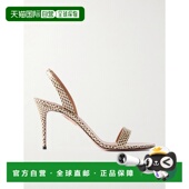 潮奢 AQUAZZURA 1h可退 女士 裸色波尔卡圆点皮质露跟凉鞋