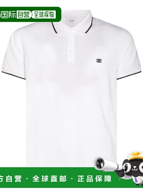 CELINE 男士POLO衫 2X75H0ZWR01OB SS2025 白色短袖