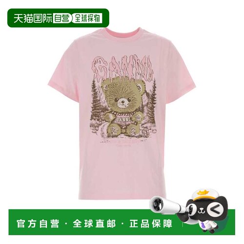 GANNI 女士针织衫 A1050333868 AW2026 粉红色 Pink cotton t-shi