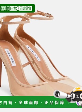 1h可退 潮奢 AQUAZZURA 女士 Love Affair 105 山羊皮边网纱浅口