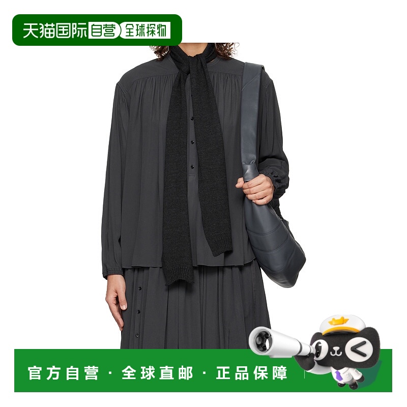 1h可退 LEMAIRE 女士衬衫 TO1238LF832BK996 AW2024 黑色 抽褶衬