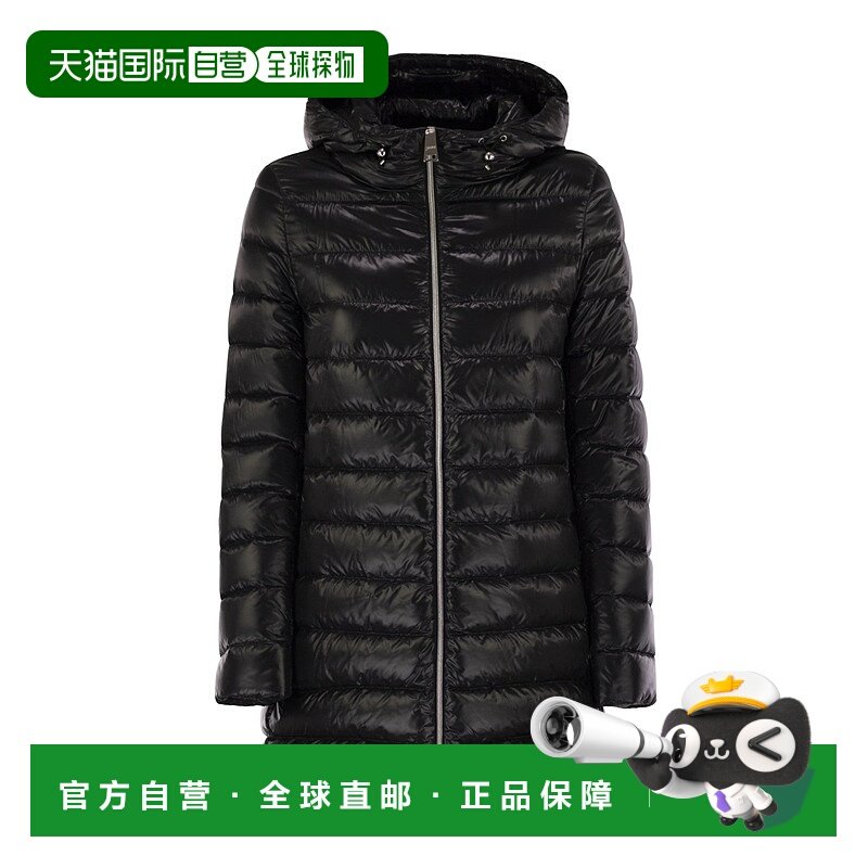 HERNO 女士大衣 PI00133DR9300 AW2025 黑色 连帽羽绒服