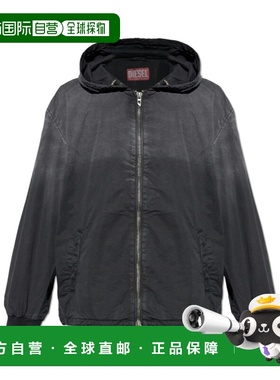 DIESEL 男士夹克 A173710SLBX9XX SS2025 黑色 长袖夹克外套