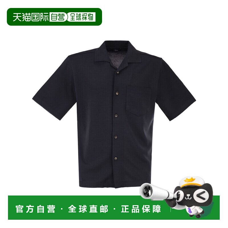 HERNO 男士衬衫 CM000017U9201 SS2026 黑色 短袖衬衫图片
