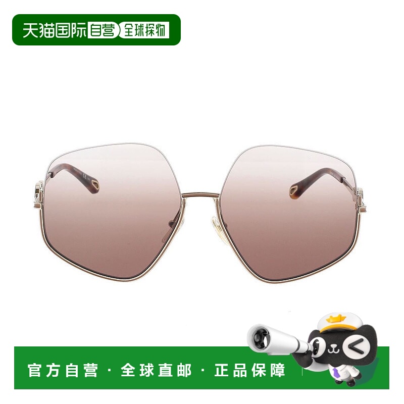 1h可退 CHLOÉ 女士太阳镜 CH0068S003-0 CO 金色 CHLOÉ Sunglasse