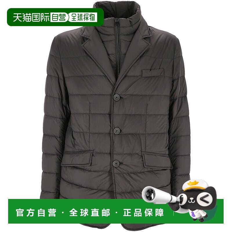 HERNO 男士夹克 PI001ULE12456Z9480 CO 深灰色 长袖棉服