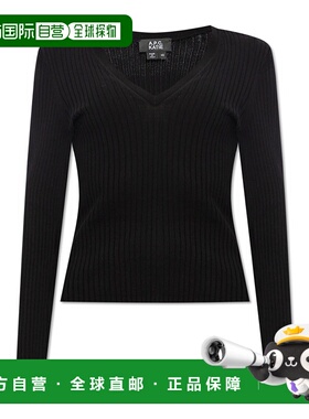 A.P.C. 女士针织毛衣 COHCEF23321LZZ AW2024 黑色 Camille 粗罗