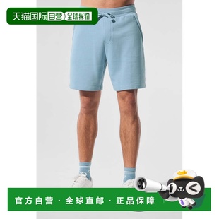 男款 纯色系带直筒五分休闲短裤 黑色m6082rNavy yoga alo