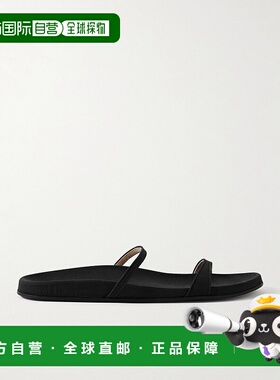 1h可退 潮奢 The Row 女士 Hugh 皮质凉拖 F1623SN65BLACK拖鞋