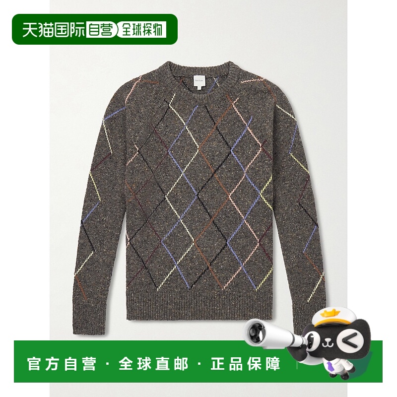 潮奢 Paul Smith 保罗 史密斯 男士 菱形羊毛棉混纺毛衣 M1R772ZV