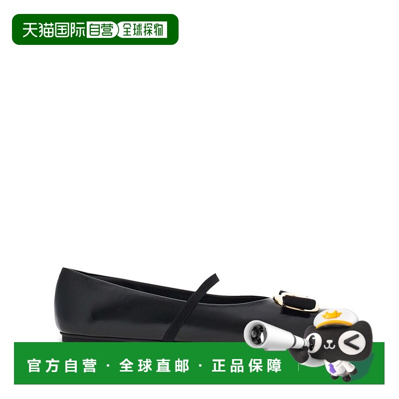 1h可退 SALVATORE FERRAGAMO 女士芭蕾乐福鞋 0768868NERO SS2025