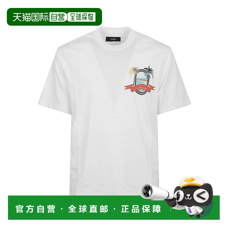 1h可退 AMIRI 男士T恤 AMJYTE1217127 AW2025 白色 T-shirt