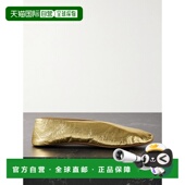 潮奢 Stella The 1h可退 Row 女士 金属感起皱皮革芭蕾舞鞋 F1638