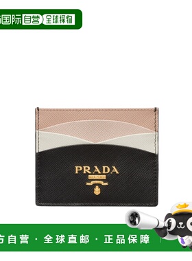 PRADA 女士钱包 1MC025ZLPF0G28 AW2025 黑色 Saffiano 徽标卡包