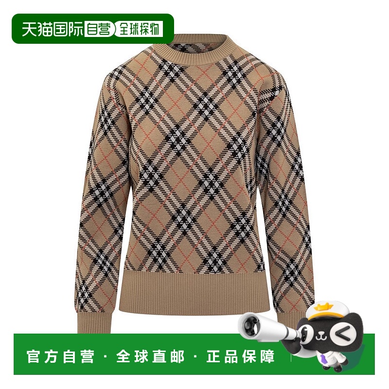 1h可退 BURBERRY 女士针织毛衣 8110514B9368 AW2025 棕色 Burber