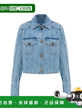 BALMAIN 女士西服 GF1TC215DG116FC SS2026 蓝色 Denim jacket