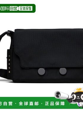 1h可退 潮奢 Marni 玛尼 男士 黑色 Cityscape 斜挎包 SBMQ0117A0