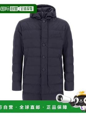 HERNO 男士夹克 PI001239U128409201 AW2025 蓝色 长袖连帽羽绒服