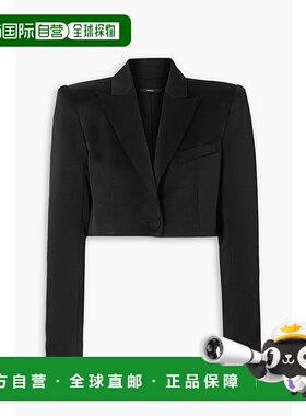 1h可退 潮奢 ALEX PERRY 女士 Declan 短款缎面绉纱西装外套 J088