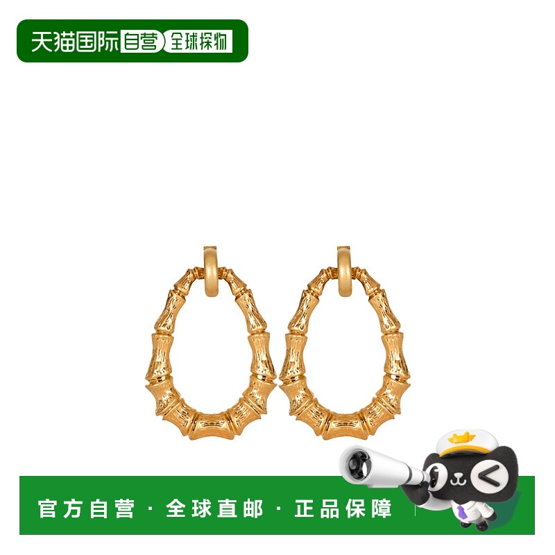 1h可退 BALMAIN 女士耳饰 FN4XK545MBRAXA5 AW2025 金色 竹式耳环