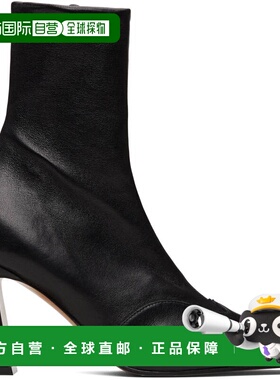 1h可退 潮奢 KHAITE 女士 黑色 Nevada Stretch High 踝靴 F10678