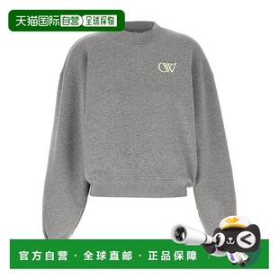 潮奢 刺绣卫衣 off 女士 OWBA075S25FLE0040514 white 1h可退